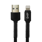 Cable Usb Tipo Lightning Ghia Nylon Color Negro 1 Metro